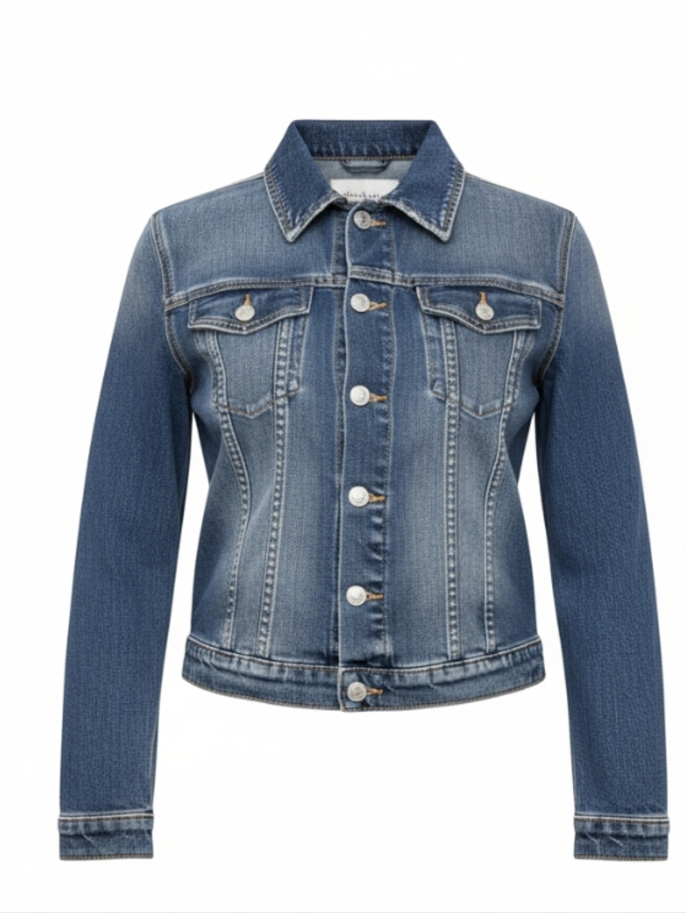 Calvin Klein Jeans Classic Blue Denim Trucker Style Preppy Jean Jacket Sz S